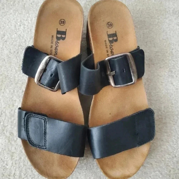 Browns shoes DREW Women leather swedge sandal - Picture 4 of 6